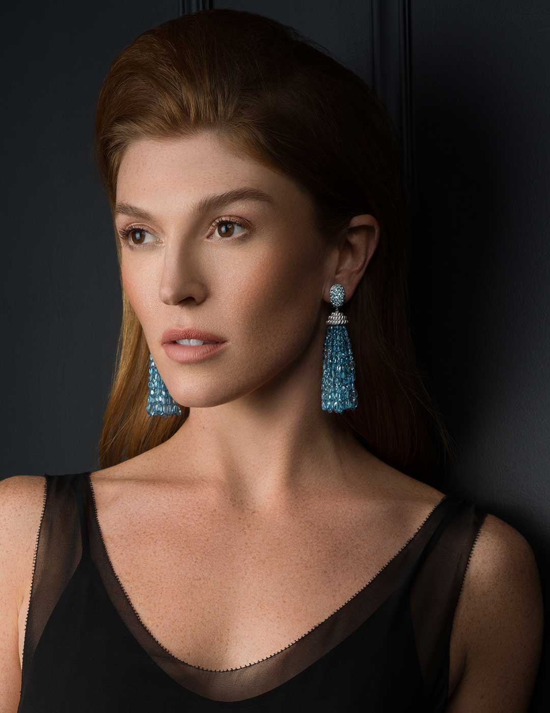 Oval-Pave-Dome-Aqua-Tassel-ER-1