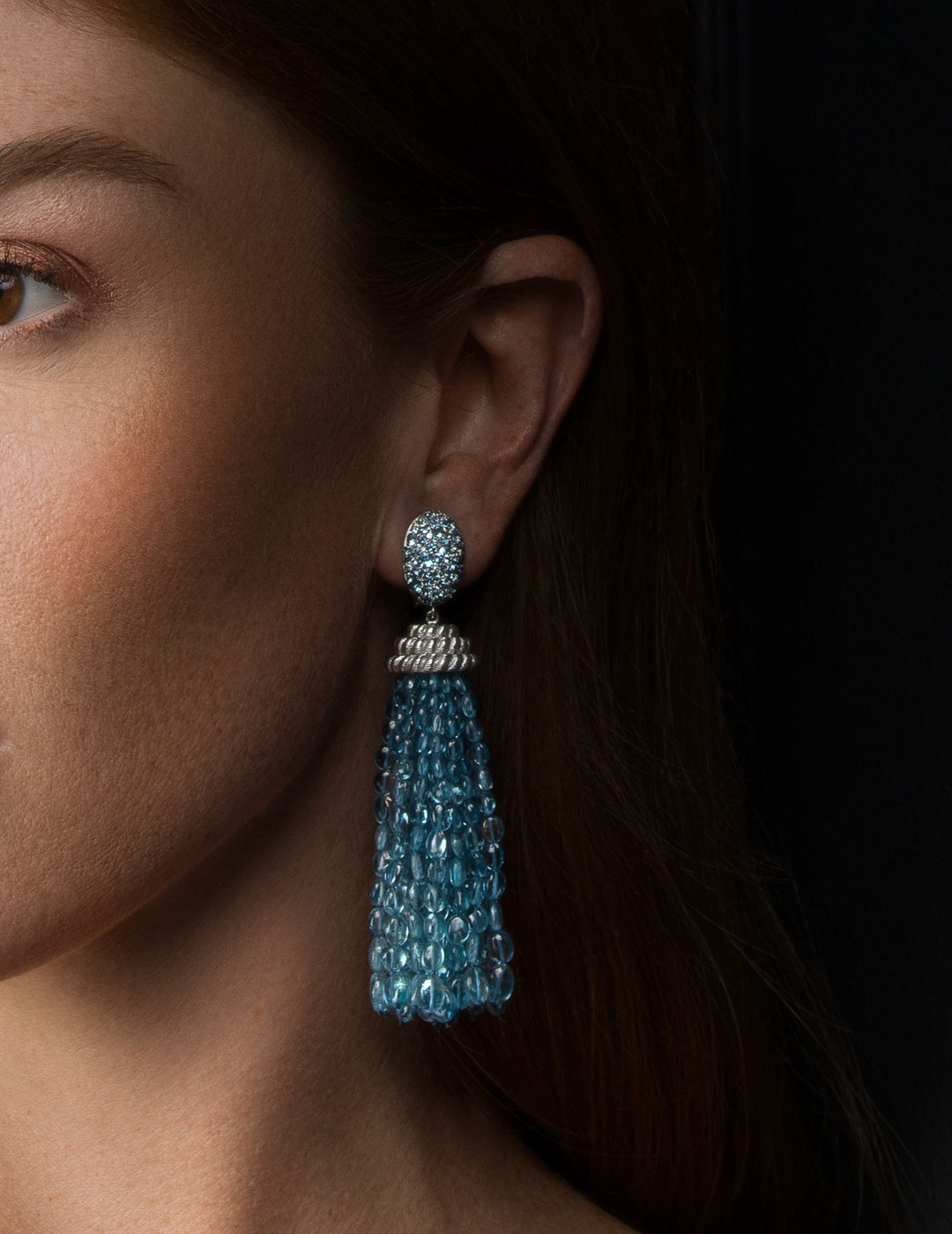 Oval-Pave-Dome-Aqua-Tassel-ER-3