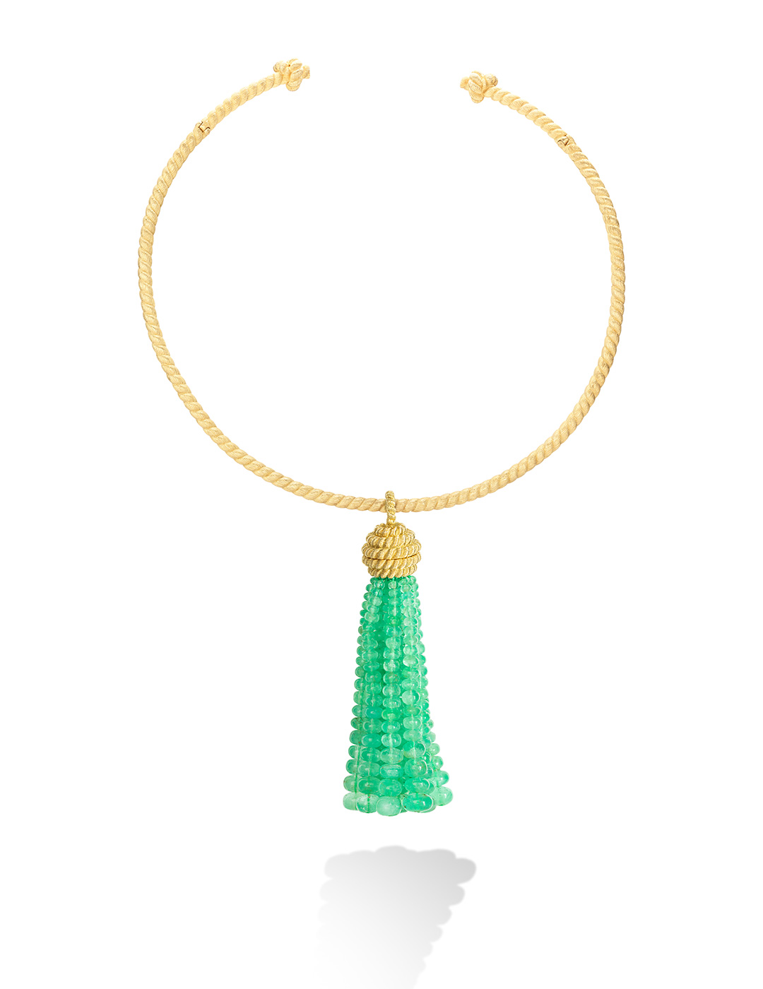 Why-Knot-Emerald-Tassel-PNDNT-Choker-NK